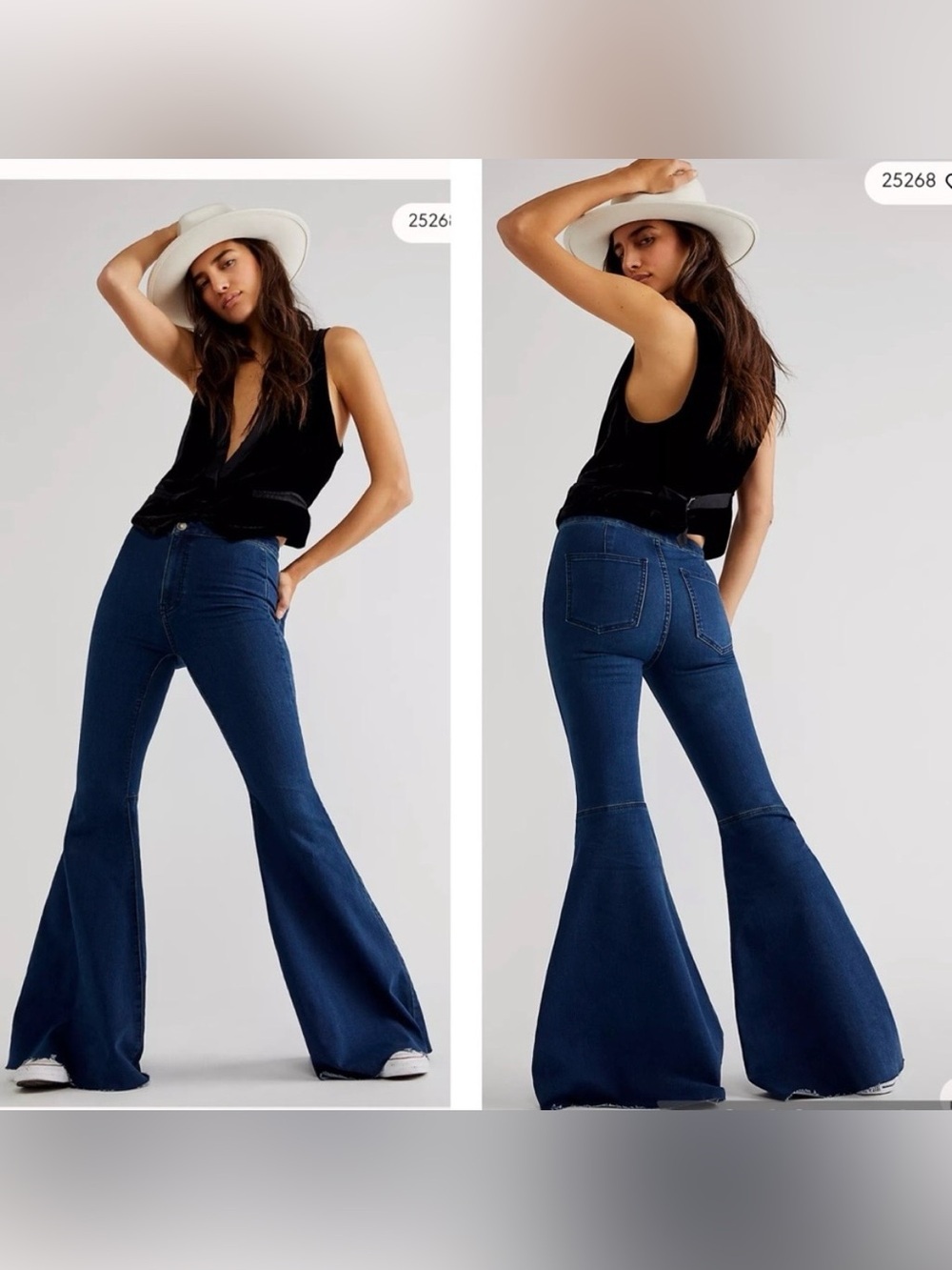 We The Free Just Float On Flare Jeans Size 24 High Rise Boho